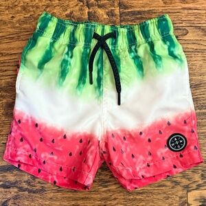 Vibrant Watermelon Kids Swim Trunks